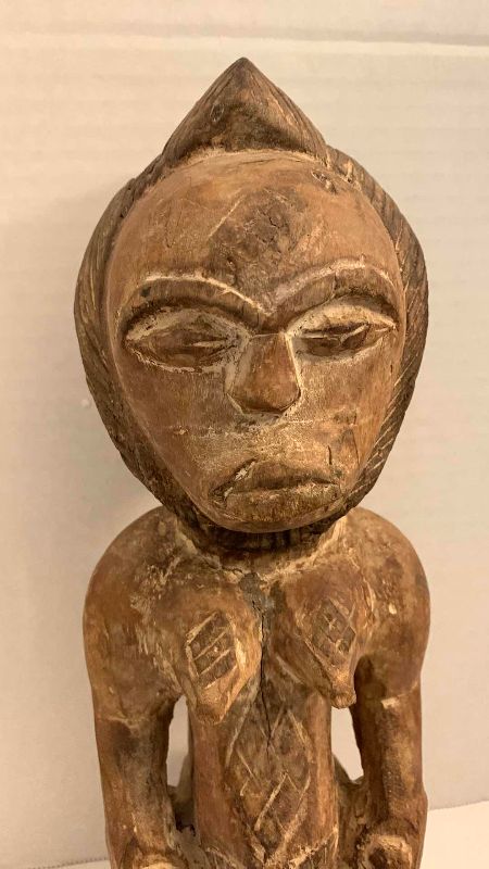 Photo 1 of ANTIQUE AFRICAN TRIBAL WOODEN HAND MADE CARVING 13”