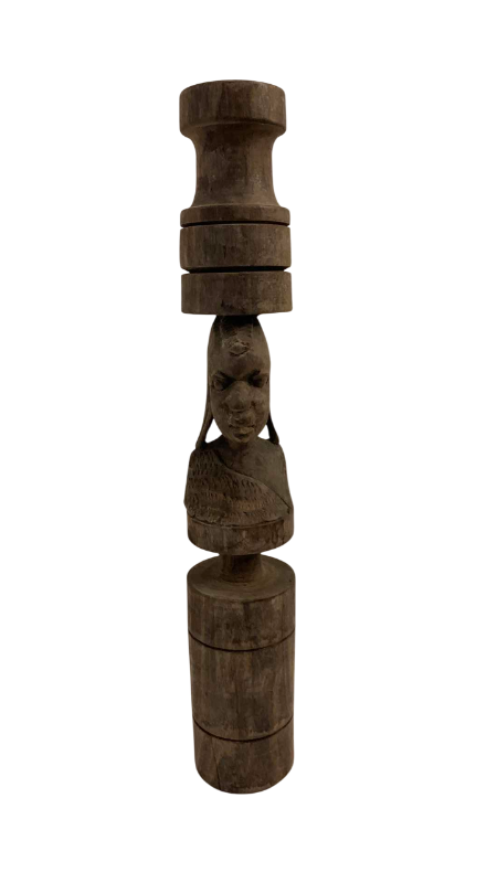Photo 1 of ANTIQUE AFRICAN TRIBAL WOODEN HAND MADE CARVING 12” TALL
