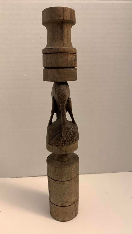 Photo 1 of ANTIQUE AFRICAN TRIBAL WOODEN HAND MADE CARVING 12” TALL