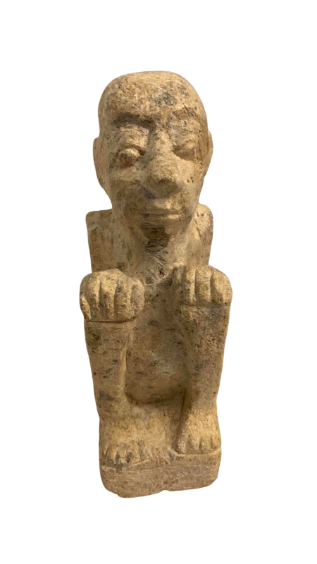 Photo 1 of ANTIQUE STONE AFRICAN TRIBAL FIGURE 6” TALL