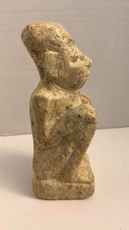 Photo 1 of ANTIQUE STONE AFRICAN TRIBAL FIGURE 6” TALL