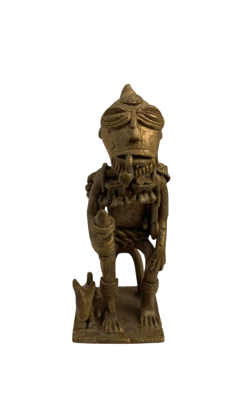 Photo 1 of VINTAGE AFRICAN BRASS FIGURE 5” TALL