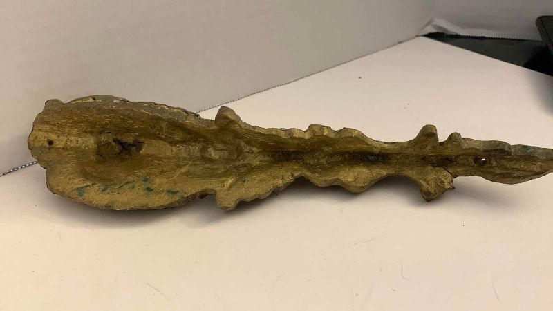Photo 1 of ANTIQUE BRASS WOMAN DOOR HANDLE 10.5” TALL