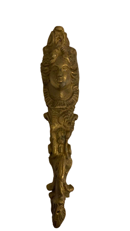 Photo 1 of ANTIQUE BRASS WOMAN DOOR HANDLE 10.5” TALL