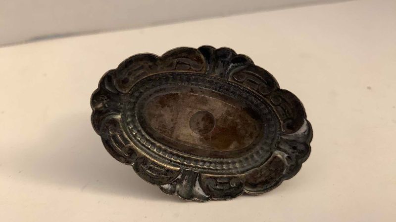 Photo 1 of ANTIQUE TOOTHPICK HOLDER SILVER PLATED 2” LONG