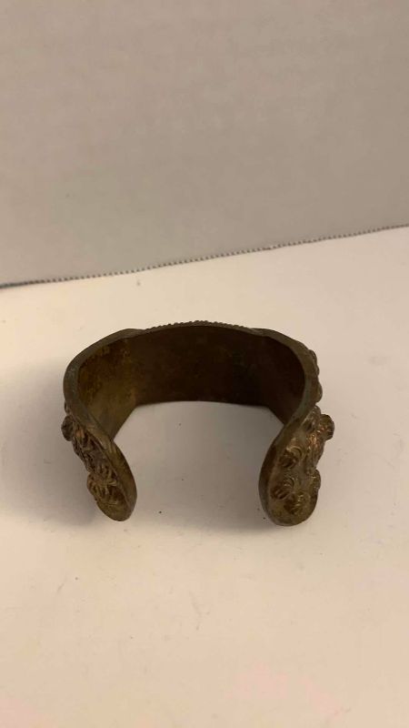 Photo 1 of ANTIQUE PERSIAN BRASS CUFF BRACELET
