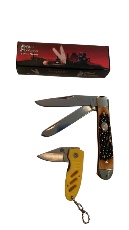 Photo 1 of STEEL WARRIOR TRAPPER AND FROST CUTLERY KNIVES