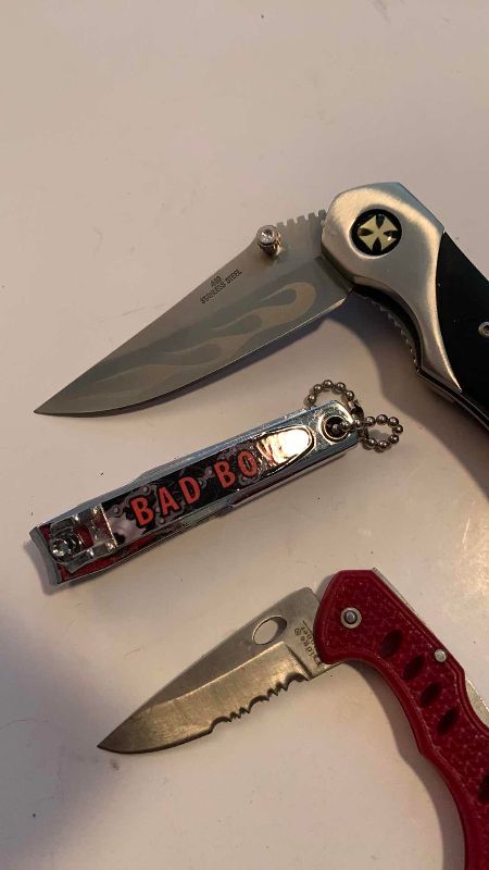 Photo 1 of FLAMING CHOPPER, FROST CUTLERY AND BAD BOY NAIL CLIPPER
