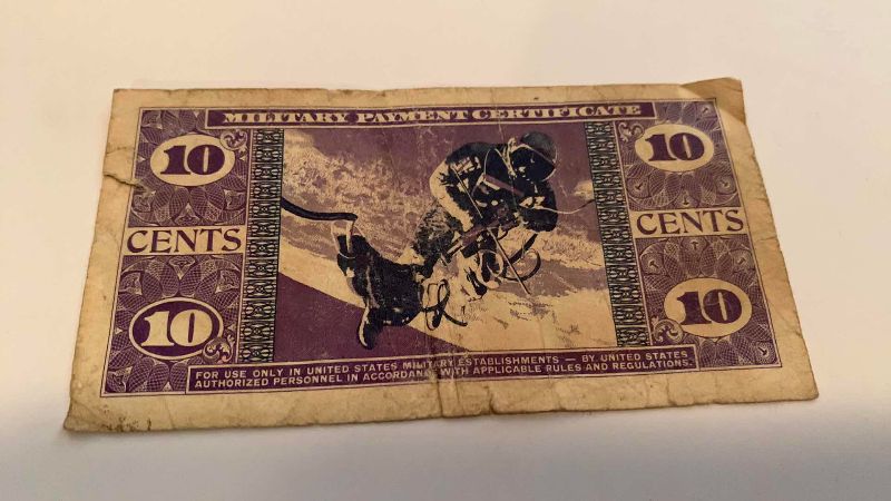 Photo 1 of VINTAGE 1969 TEN CENTS UNITED STATES MILITARY PAYMENT CERTIFICATE SERIES 681 SUBMARINE