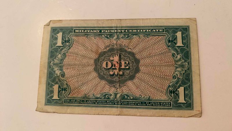 Photo 1 of VINTAGE 1964 ONE DOLLAR UNITED STATES MILITARY PAYMENT CERTIFICATE SERIES 611