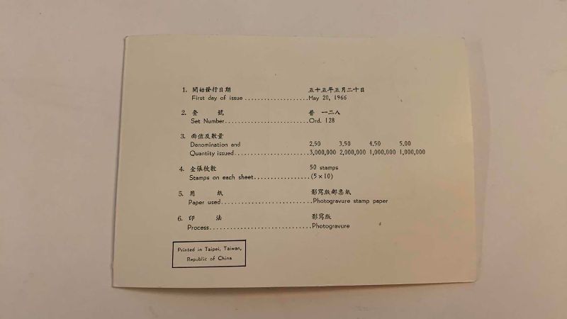 Photo 1 of 1966 ANCIENT CHINESE PAINTINGS IN PALACE MUSEUM SERIES 3 CHINESE STAMPS