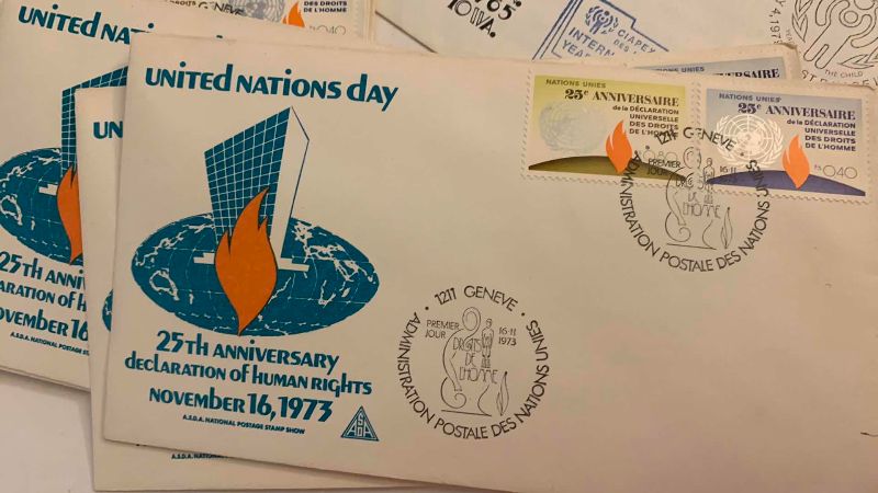 Photo 1 of VINTAGE 1973-1979 UNITED NATIONS COMMEMORATIVE STAMPED ENVELOPES