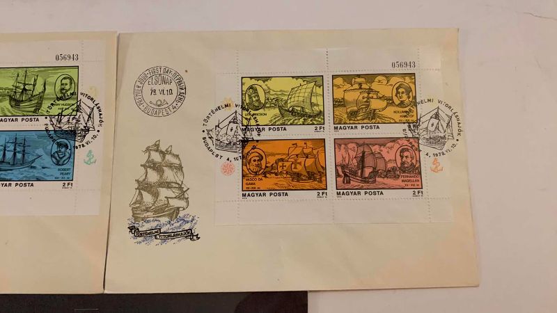 Photo 1 of 3-VINTAGE 1978 HUNGARIAN SAILING EXPLORERS STAMP SETS