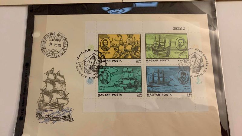 Photo 1 of 3-VINTAGE 1978 HUNGARIAN SAILING EXPLORERS STAMP SETS