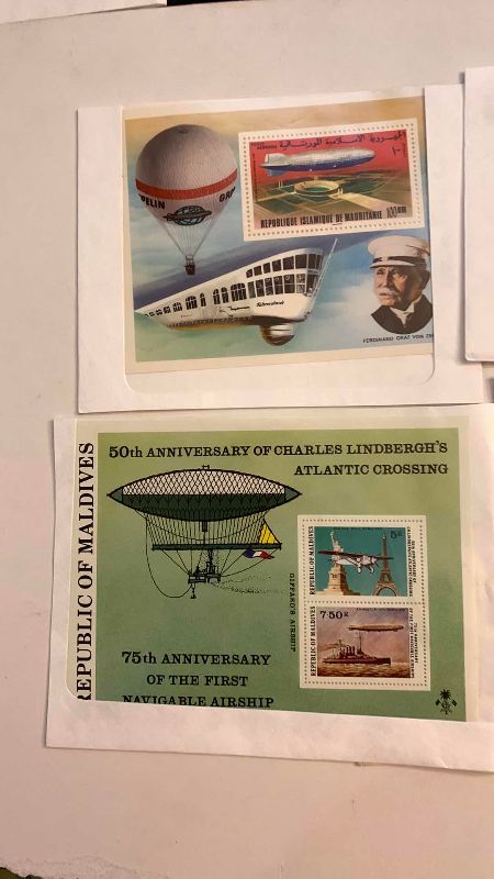 Photo 1 of 4-AIRCRAFT COMMEMORATIVE STAMP SETS FROM VARIOUS COUNTRIES