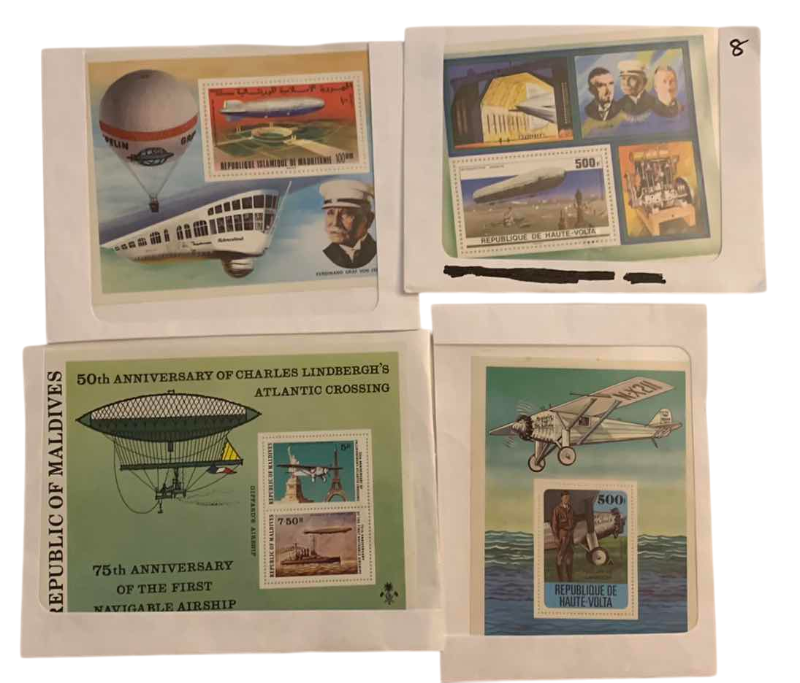 Photo 1 of 4-AIRCRAFT COMMEMORATIVE STAMP SETS FROM VARIOUS COUNTRIES
