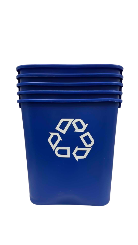 Photo 1 of 5-RUBBERMAID 7 GALLON RECYCLING BINS