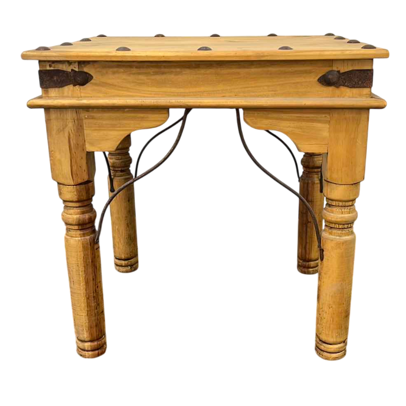 Photo 1 of RUSTIC PINE METAL EMBELLISHED COFFEE TABLE 24" X 20" H 24"