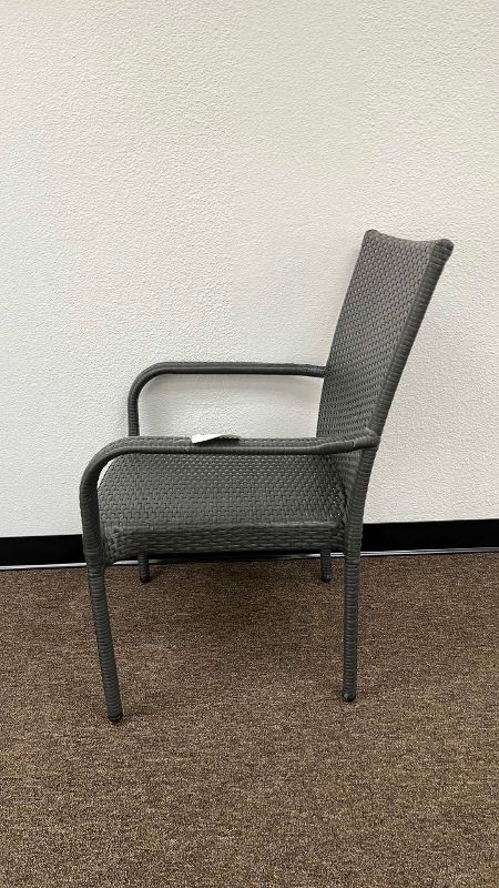 Photo 1 of WICKER WEAVE STACKABLE GREY PATIO CHAIR