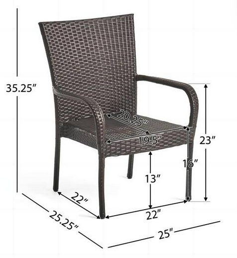 Photo 1 of WICKER WEAVE STACKABLE GREY PATIO CHAIR