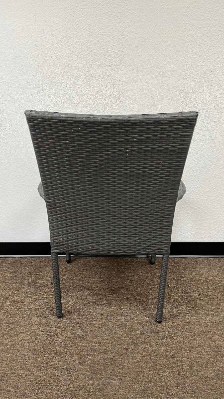 Photo 1 of WICKER WEAVE STACKABLE GREY PATIO CHAIR
