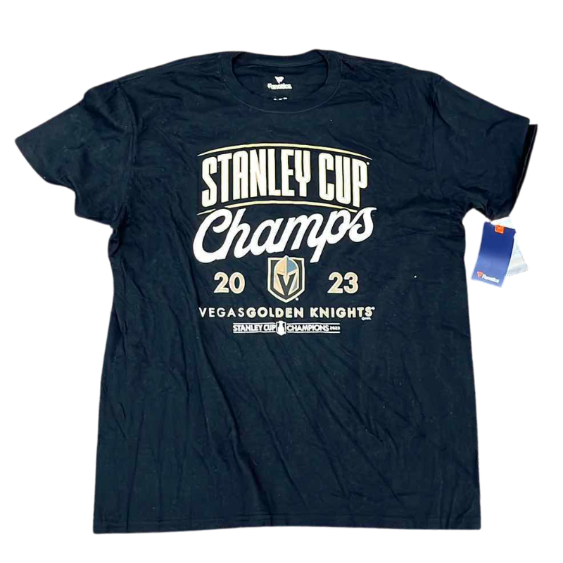 Photo 1 of FANATICS GOLDEN KNIGHTS STANLEY CUP CHAMPS 2023 T-SHIRT SIZE EXTRA LARGE