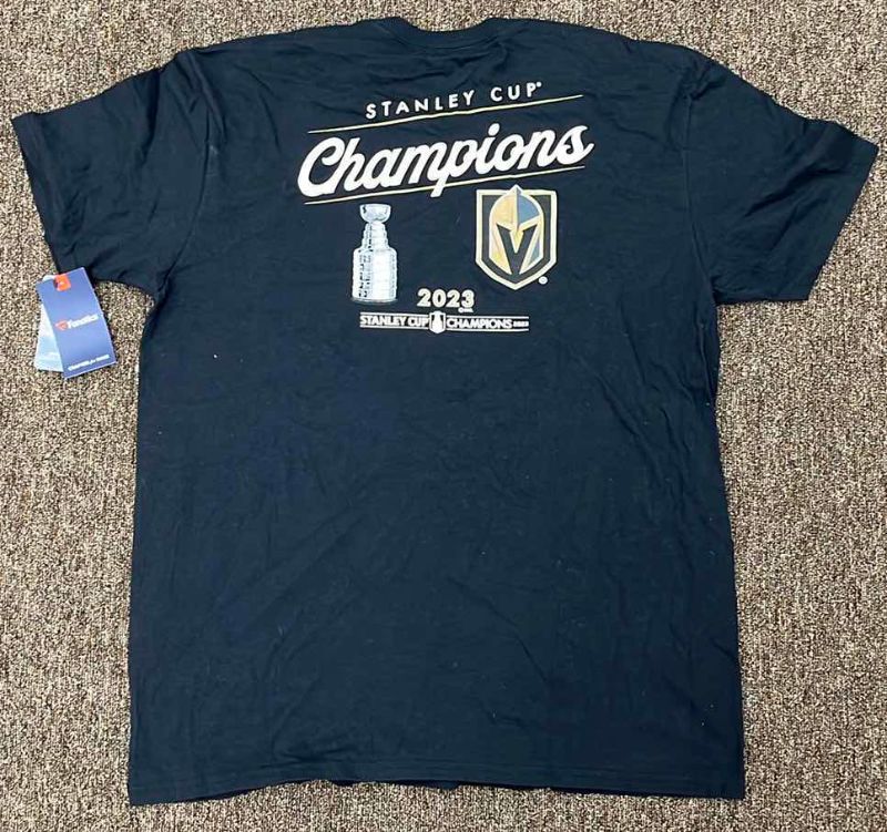 Photo 1 of FANATICS GOLDEN KNIGHTS STANLEY CUP CHAMPS 2023 T-SHIRT SIZE EXTRA LARGE
