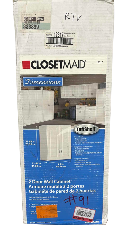 Photo 1 of CLOSET MAID 2 DOOR WALL CABINET