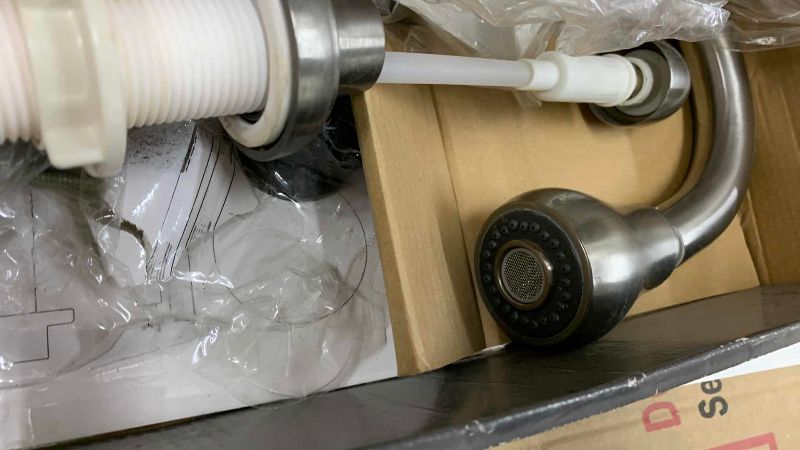 Photo 1 of GLACIER BAY PAVILION STAINLESS STEEL PULL DOWN KITCHEN FAUCET MODEL 1000 045 279