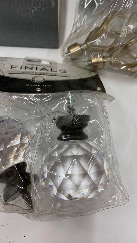 Photo 1 of 3-FINALS FANCY CURTAIN ROD ENDS