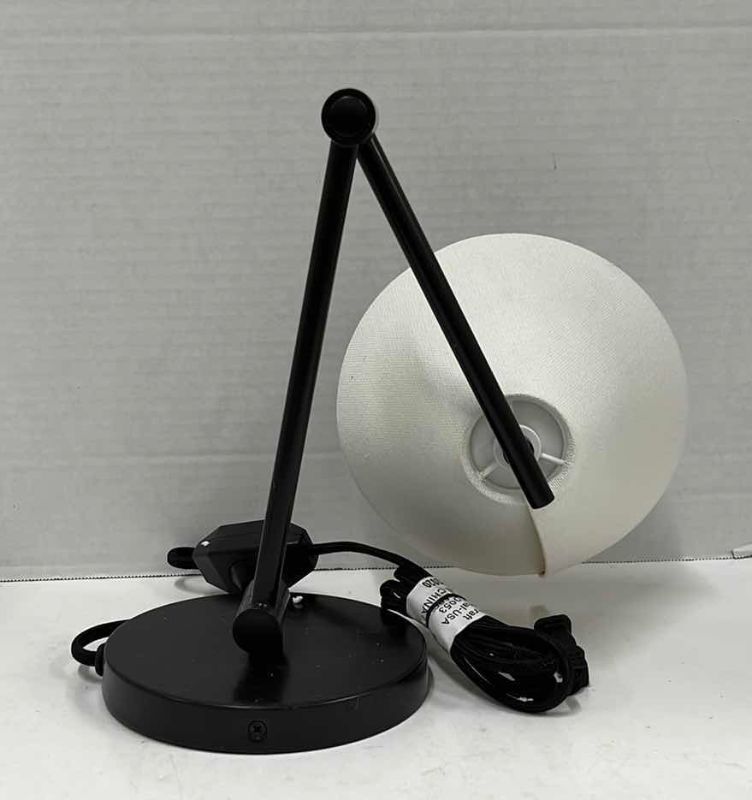Photo 1 of 2-BLACK METAL STAND LAMPS