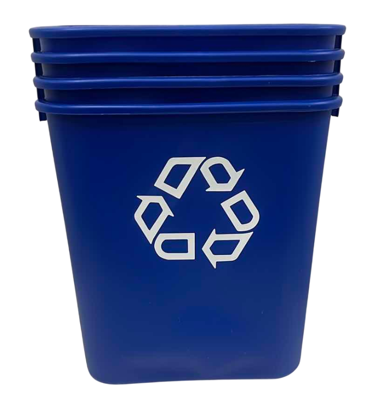 Photo 1 of 4-RUBBERMAID 7 GALLON RECYCLING BINS