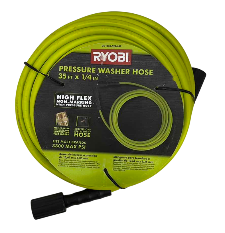 Photo 1 of RYOBI PRESSURE WASHER HOSE 35' X 1/4"