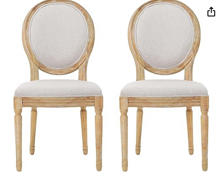 Photo 1 of 2-CHRISTOPER KNIGHT HOME PHINNAEUS DINING CHAIRS BEIGE MODEL 60352.00GRE