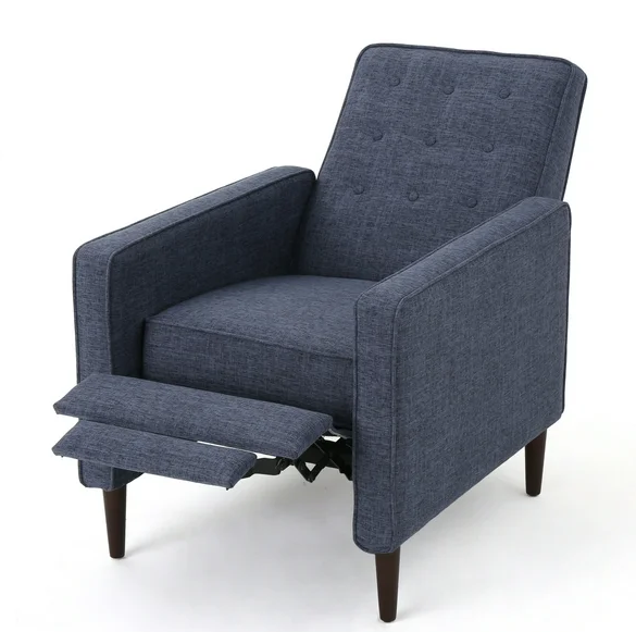 Photo 1 of GDF STUDIO MACEDONIA MID CENTURY MODERN TUFTED FABRIC RECLINER CHAIR