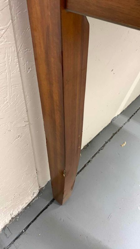 Photo 1 of STEVE SILVER MINORCA BLACK MARBLE AND CHERRY WOOD SOFA TABLE 48” X 18” H 30”
