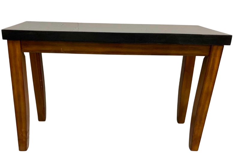 Photo 1 of STEVE SILVER MINORCA BLACK MARBLE AND CHERRY WOOD SOFA TABLE 48” X 18” H 30”