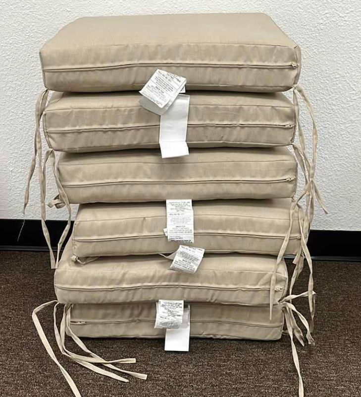 Photo 1 of 6-PATIO CHAIR TWILL CUSHIONS  17" X 17" X H 17"