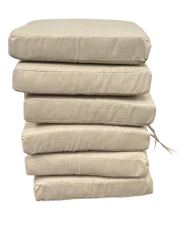 Photo 1 of 6-PATIO CHAIR TWILL CUSHIONS  17" X 17" X H 17"