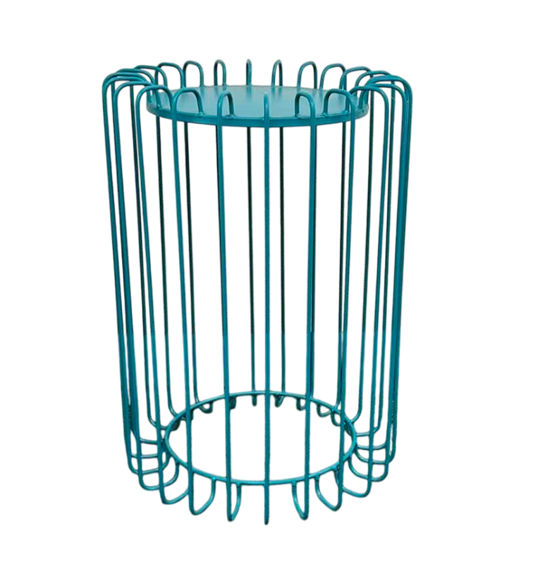 Photo 1 of SIRINYA TEAL METAL SIDE TABLE MODEL #62195.00T 15" X 15" X H 21"