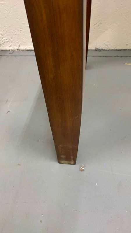 Photo 1 of STEVE SILVER MINORCA BLACK MARBLE AND CHERRY WOOD ACCENT TABLE 24” X 22” H 25”