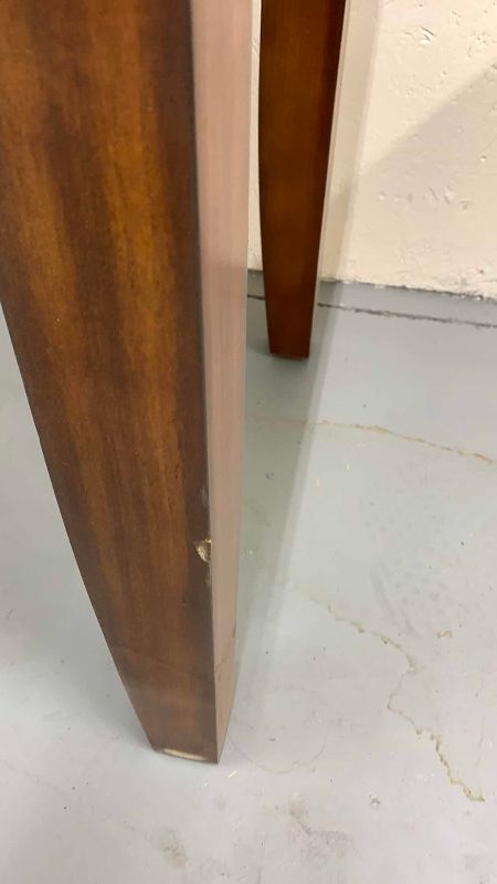 Photo 1 of STEVE SILVER MINORCA BLACK MARBLE AND CHERRY WOOD ACCENT TABLE 24” X 22” H 25”