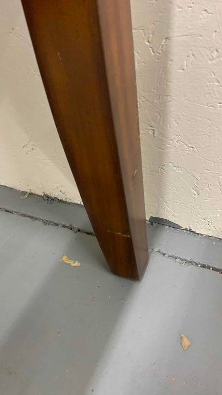 Photo 1 of STEVE SILVER MINORCA BLACK MARBLE AND CHERRY WOOD ACCENT TABLE 24” X 22” H 25”