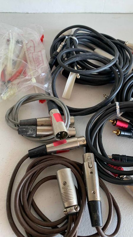 Photo 1 of ASSORTED TYPES AND SIZES OF PROFFESIONAL CABLES AND CONNECTORS