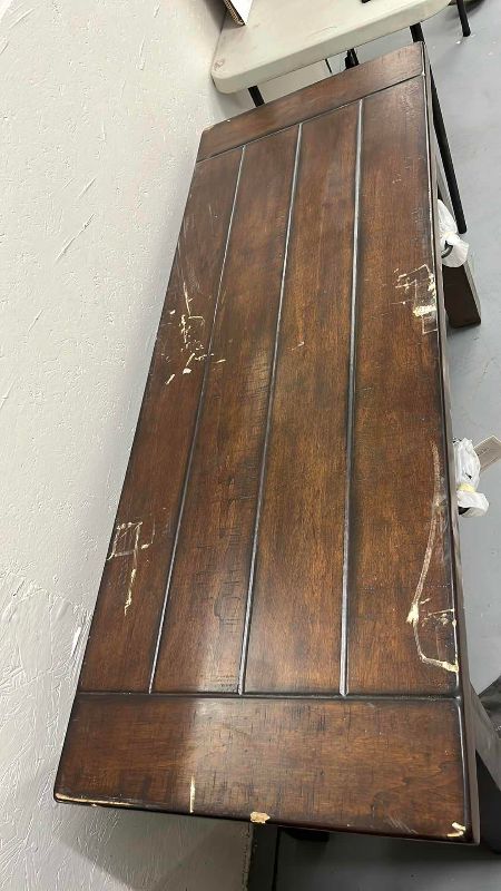 Photo 1 of NICHOLAS SPARKS HARDWOOD STUDY DESK 54 X 20 X 30.5 H