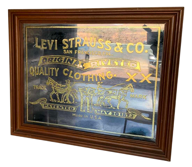 Photo 1 of LEVI STRAUSS LOGO MIRROR 23” X 19”