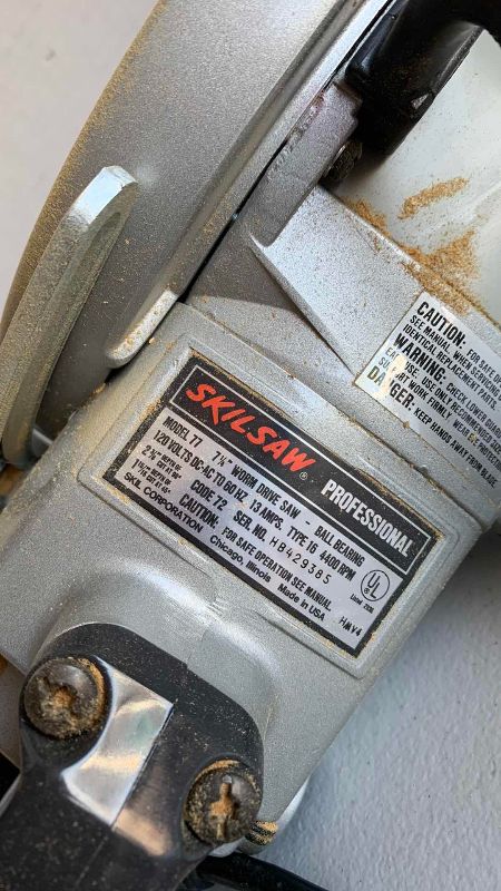 Photo 1 of SKILSAW PROFESSIONAL 7 1/4” WORM DRIVE SAW MODEL 77