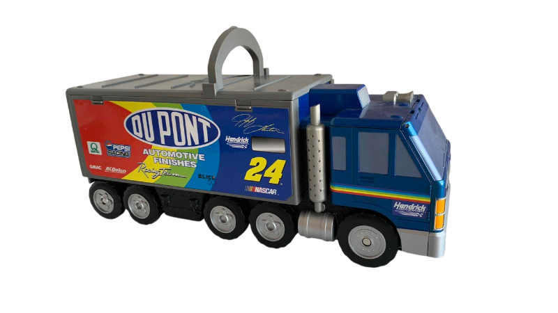 Photo 1 of MICRO MACHINES 1999 JEFF GORDON NASCAR DUPONT SEMI TRAILER HASBRO PLAYSET