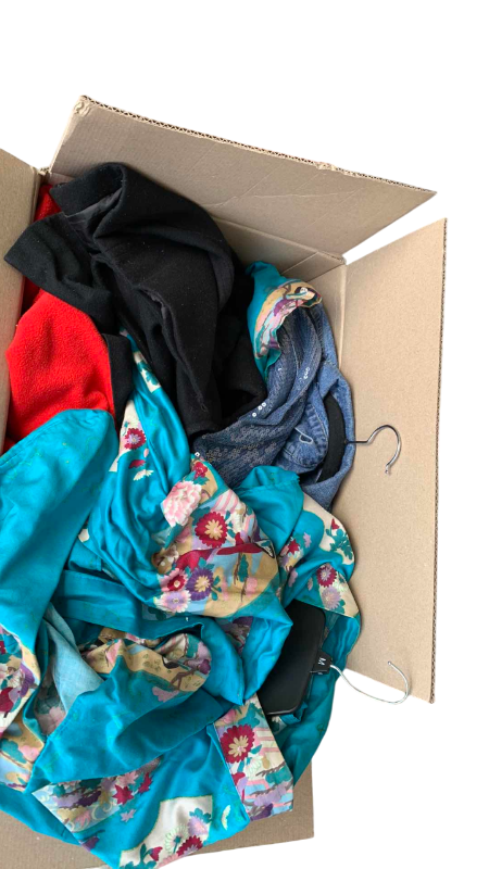 Photo 1 of BOX OF WOMENS CLOTHING SIZE M AND L