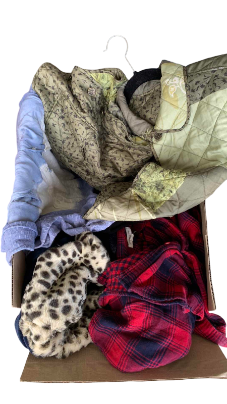 Photo 1 of BOX OF WOMENS CLOTHING SIZE M AND L